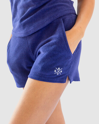 Sant and Abel Women's Shorts - Andy Cohen Navy Terry Shorts - Size One Size, XL at The Iconic