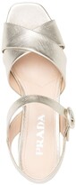 Thumbnail for your product : Prada Metallic-Effect Strappy Sandals