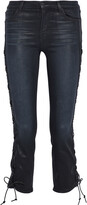 Thumbnail for your product : J Brand Lace-up Coated Mid-rise Slim-leg Jeans