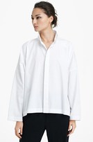 Thumbnail for your product : eskandar Double Stand Collar Poplin Shirt
