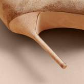 Thumbnail for your product : Burberry Scalloped Suede Ankle Boots