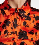 Thumbnail for your product : Ganni Floral stretch-silk dress