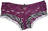 Thumbnail for your product : Wet Seal Zebra Contrast Lace Boyshort