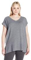 Thumbnail for your product : Calvin Klein Women's Plus SizeT Sleeve V Neck Tunic with Back Pleat Size