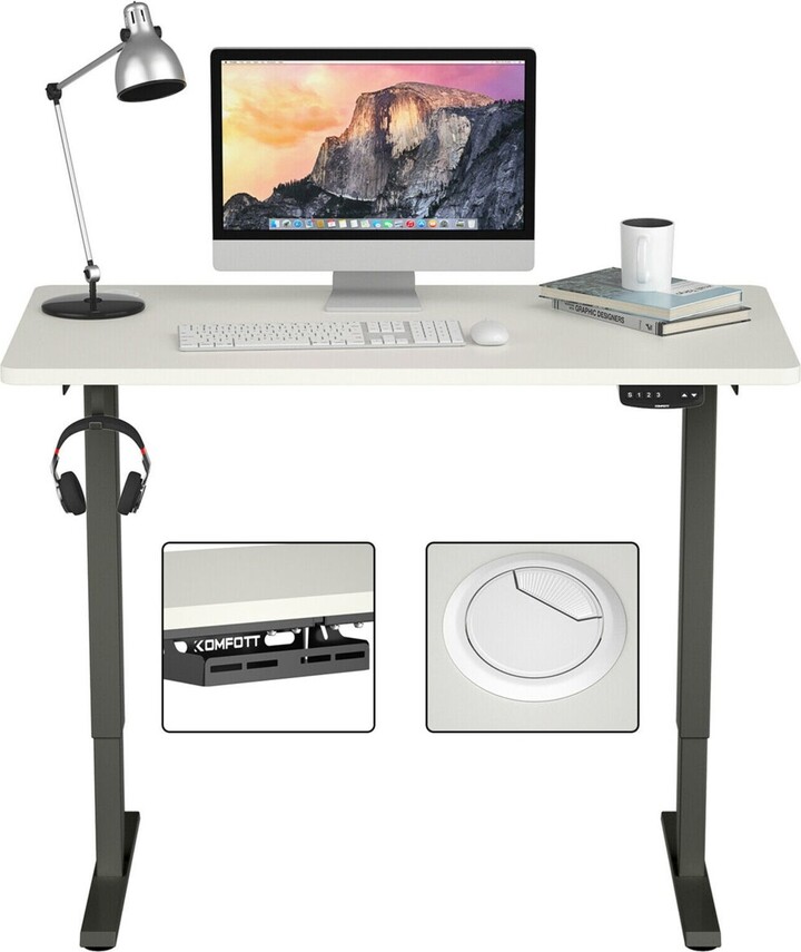 Gymax Electric Standing Desk Sit To Stand Height Adjustable Dual Motor
