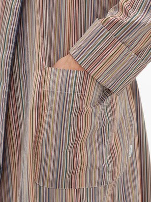 Paul Smith Signature Stripe Cotton-poplin Robe - Multi