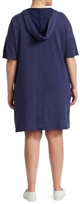 Slink Jeans, Plus Size Lace-Up Cotton Hooded Dress