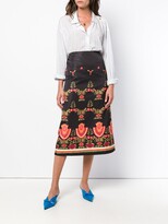 Thumbnail for your product : La DoubleJ Mexican print midi skirt