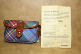 Thumbnail for your product : Dooney & Bourke tartan plaid leather trim wristlet  nwts