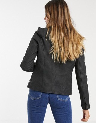 Vero Moda faux leather biker jacket