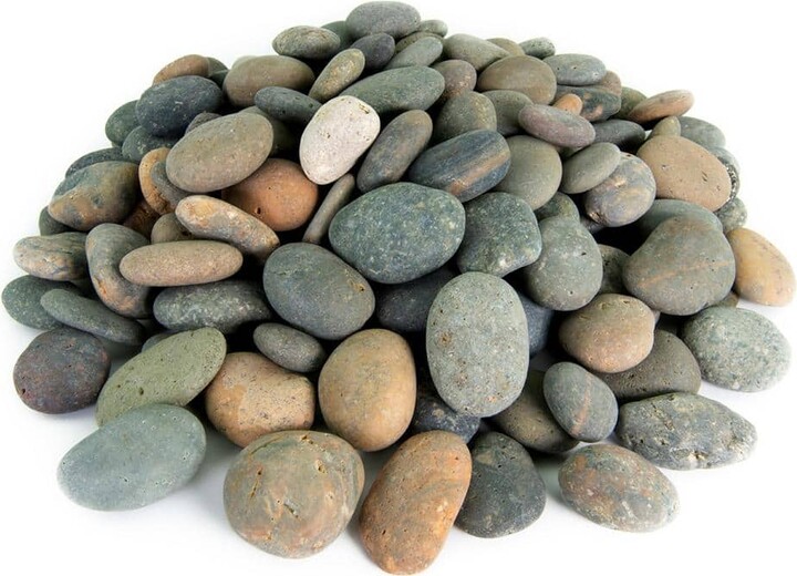 0.50 cu. ft. 1/2 in. to 1 in. Mixed Mexican Beach Pebble Smooth Round Rock for Gardens, Landscapes and Ponds