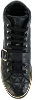 Thumbnail for your product : Balmain quilted high-top sneakers