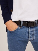Thumbnail for your product : John Lewis & Partners 35mm Roller Fob Leather Belt, Black
