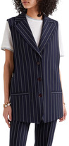 Thumbnail for your product : See by Chloe Pinstriped Stretch-crepe Vest
