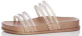 Thumbnail for your product : Quiz Rose Gold Diamante Strap Flat Sandals