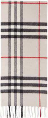 Burberry Grey Cashmere Giant Check Scarf