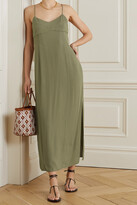 Thumbnail for your product : Haight Beca Crepe Maxi Dress - Sage green
