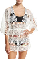 Thumbnail for your product : Milly Savona Crocheted Romper Coverup
