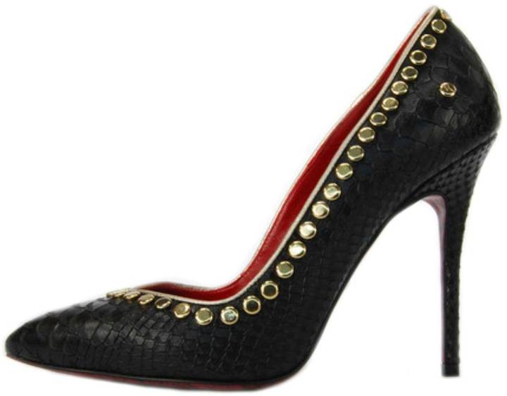 Cesare Paciotti Black Python Pump ShopStyle