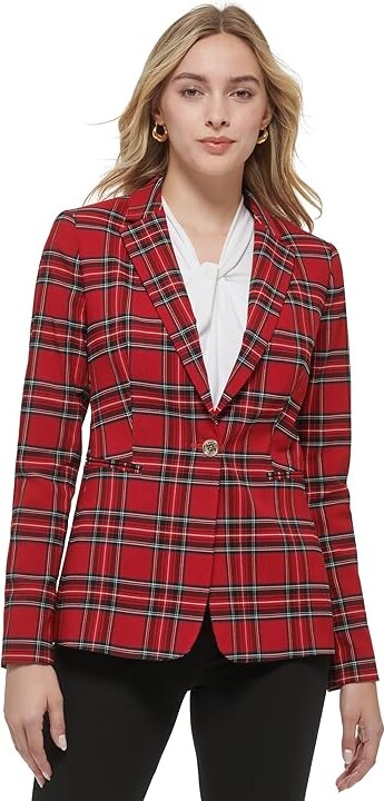 tommy hilfiger plaid blazer