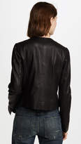 Thumbnail for your product : Vince Cross Front Leather Jacket