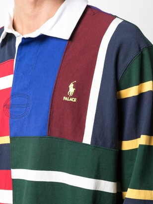 Palace x Polo Ralph Lauren pieced rugby shirt