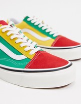 green red and yellow vans