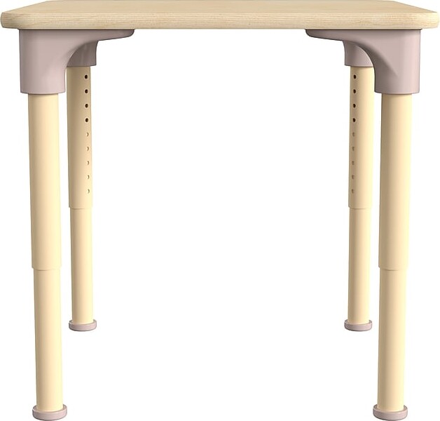 Flash Furniture Bright Beginnings Hercules Square Table, 24" x 24", Height Adjustable, Beech (MK-ME088023-GG)