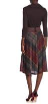 Thumbnail for your product : Robbie Bee Plaid Skirt Belted Cowl Neck Midi Dress