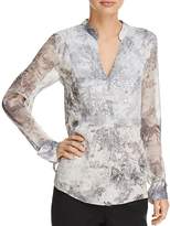 Thumbnail for your product : Elie Tahari Nori Marbled Floral Print Blouse