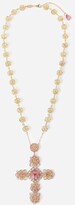 Thumbnail for your product : Dolce & Gabbana Pizzo necklace in yellow 18kt gold with pink tourmalines