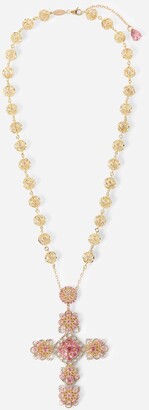 Dolce & Gabbana Pizzo necklace in yellow 18kt gold with pink tourmalines