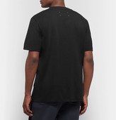 Thumbnail for your product : Maison Margiela Shell-Panelled Cotton-Jersey T-Shirt - Men - Black