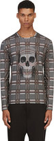 Thumbnail for your product : Alexander McQueen Black Skull Plaid T-Shirt