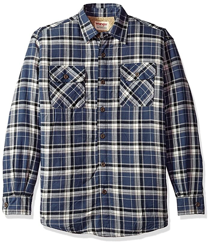Wrangler Authentics Men's Long Sleeve Sherpa Lined Shirt Jacket - ShopStyle