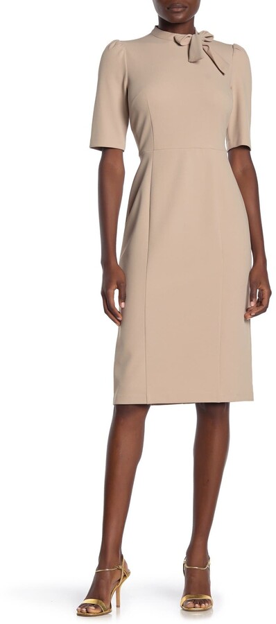 donna morgan tie neck dress