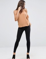 Thumbnail for your product : ASOS Cold Shoulder Cami Top With Flutter Sleeve
