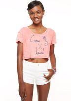 Thumbnail for your product : Delia's Cross My Heart Crop Tee