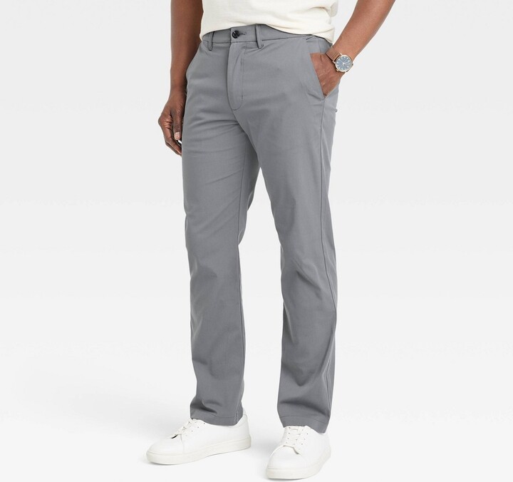 Men's Big & Tall Slim Fit Tech Chino Pants - Goodfellow & Co™ Gray ...