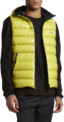 yellow puffer vest mens
