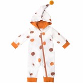 Thumbnail for your product : Anmino Newborn Baby Boy Girl Rompers Hooded Long Sleeve Onesies Polka Dot Jumpsuit Zipper Outfit for 0-12 Months