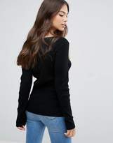 Thumbnail for your product : Vero Moda Ribbed Jumper With V Neck