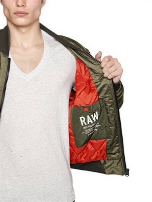 G Star Contrasting Patches Nylon Bomber Jacket