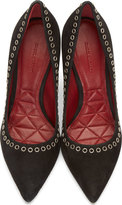 Thumbnail for your product : Isabel Marant Black Suede Laurie Eyelet Pumps