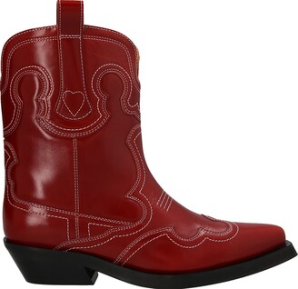 Ganni 'western' Ankle Boots