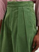 Thumbnail for your product : Preen Line Deena Zip Cuff Cotton Corduroy Trousers - Womens - Green