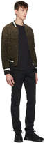 Thumbnail for your product : Valentino Black Velvet Micro Star Bomber Jacket