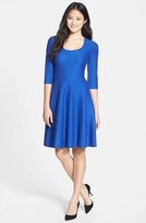 Thumbnail for your product : Nic+Zoe 'Twirl' Elbow Sleeve Knit Fit & Flare Dress (Regular & Petite)