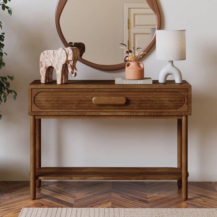 Dunelm Khari Console Table, Dark Mango Wood Brown ShopStyle