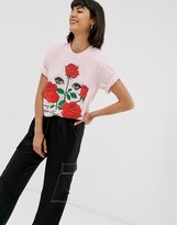 Thumbnail for your product : Chinatown Market boyfriend t-shirt with romantic rose graphic